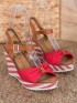Červené sandálky na kline