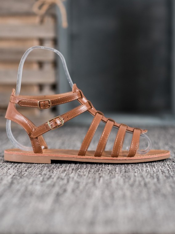 Hnedé sandále rimanky