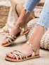 Klasické zlaté sandálky