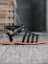 Čierne sandále rimanky