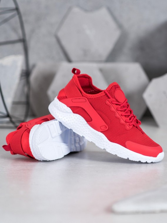 Červené textilné sneakersy