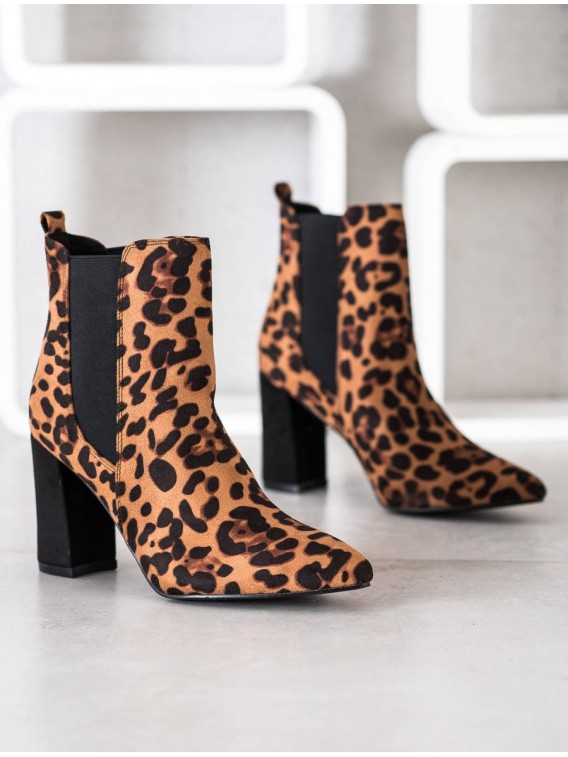 Členkové topánky s leopardím vzorom