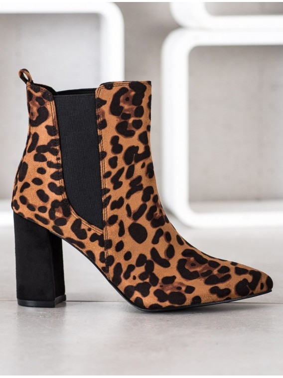 Členkové topánky s leopardím vzorom