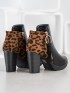 Zateplené členkové topánky s leopardím vzorom