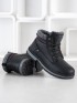 Viazané zateplené čierne topánky