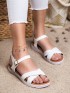 Biele sandálky z eko kože