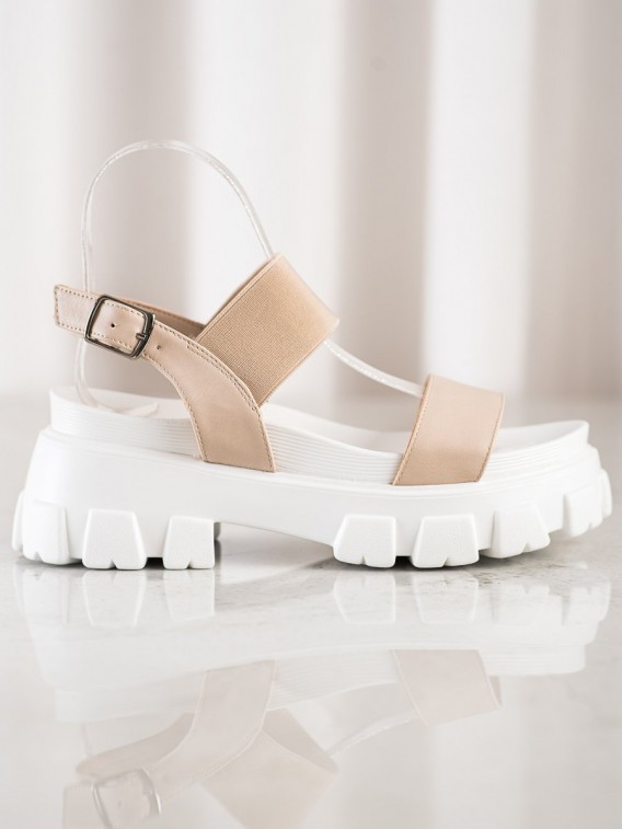 Béžové sandálky na platforme Fashion