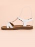 Klasické biele sandále